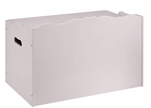 Kids Toy Box, Wooden Organizer Storage Chest, Gray, 30" x 18" x 19"