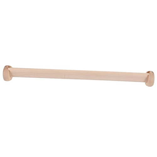 1Set Wooden Wardrobe Rod Hanging Bar for Bedroom Closet Beech Clothes Hanger with Flange Strong Load Capacity for Long Winter
