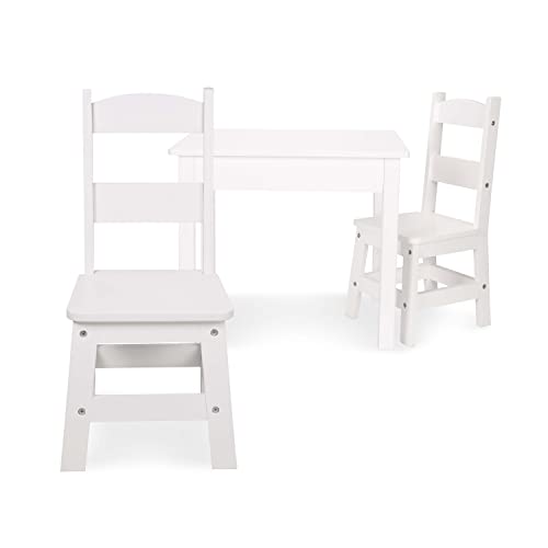Wooden Table & Chairs - White