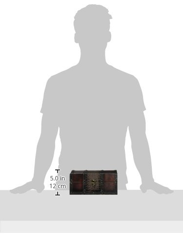 Decorative Wooden Storage Box with Leather Clasp 9 Inch Long. Ideal Gift for Wedding Special Occasion Study Home Den Dorm Spa