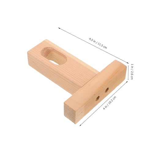 Wooden Closet Rod Holder Ceiling Mount Bracket Sturdy Wood Closet Pole Holder for Wardrobe with Smooth Surface and Compact