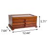 Wooden Jewelry Box, 3 Layer Jewelry Box for Women, Jewelry Holder Organizer, Wood Jewelry Storage Case for Necklaces, Earring,