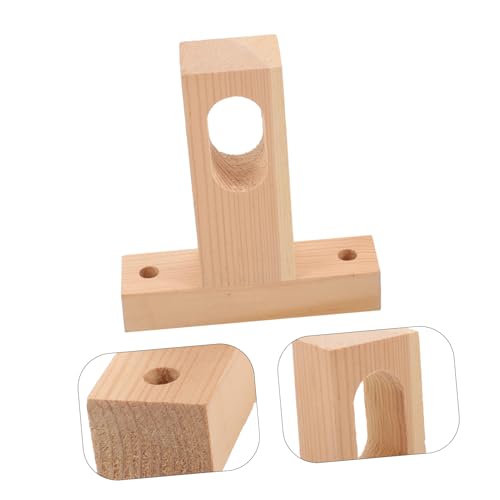 Wooden Closet Rod Holder Ceiling Mount Bracket Sturdy Wood Closet Pole Holder for Wardrobe with Smooth Surface and Compact
