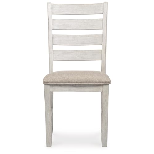 Skempton Modern Farmhouse Dining Room Chair, 2 Count, Whitewash