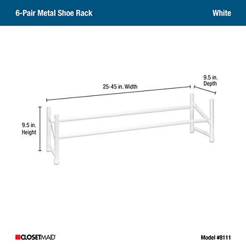 8111 Stack and Expand Shoe Rack, White