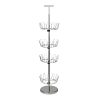 4-Tier Revolving Shoe Tree, Heavy-Duty Steel with Stabilized Base, Holds 24 Pairs of Shoes, Great for Most Styles, Chromelike