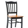 Shaker Chair, Black/Oak, Set of 2