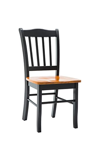 Shaker Chair, Black/Oak, Set of 2