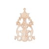 1PC Wood Applique Wooden Carved Appliques Onlays Carving Applique Wood Carving Decal for Bed Door Cabinet Mirror Fireplace