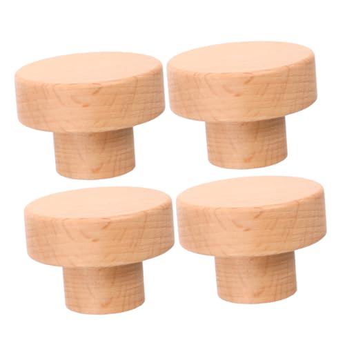 4Pcs Wooden Drawer Handles Elegant Simplicity for Dressers Wardrobes Kitchen Cabinets Farmhouse Style Furniture Closet Pulls