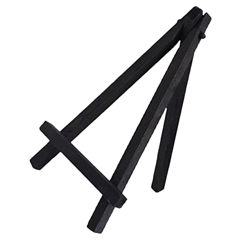 Small Wooden and Metal Table Easel for - Black - Ideal for Art and Painting - Stand for A5 Canvases Perfect for Classrooms and