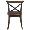 Kaelyn Wooden Side Chair in Dark Oak and Black Set of 2