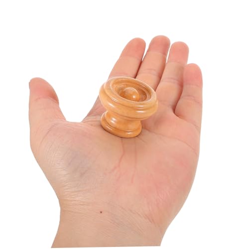 12Sets Wooden Drawer Knobs Single Hole Mushroom Cabinet Pulls for Kitchen and Wardrobe Furniture Ergonomic Design for Easy DIY