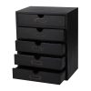 Wooden Storage Box with 5 Drawers Apothecary Drawers Vintage Wooden Drawers Wood Desktop Organizer with Drawers Countertop
