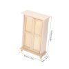 Mini House Wooden Cabinet Miniature Dollhouse Wardrobe Unpainted Mini Furniture for DIY