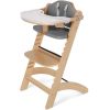 New Upgrade 3-in-1 Convertible Wooden High Chair for Babies & Toddlers 10 Levels Adjustable 3-Tier Remove & 2 Adjustable Wood
