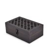 Mango Wood Decorative Wooden Box with Hinged Lid Ideal for Keepsakes, Trinkets, Jewelry and Other Stash (8" x 5" x 3")