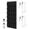 Over the Door Shoe Organizer, 24 Large Breathable Mesh Pockets, Space Saving Hanging Storage Holder, Closet Rack Hanger Holds Up