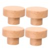 4Pcs Rustic Wooden Cabinet Handles Knobs for Dressers Wardrobes and Kitchen Cabinets Stylish Furniture Pulls for Home Decor Easy