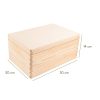 Large Wooden Storage Box with Hinged Lid | 11.8 x 7.87 x 5.51 inches (+-0.5) | Plain Unpainted Gift Box for Tool Toy Shoes