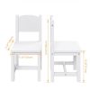 Toddler Wooden Chair Pair, Kids Furniture for Eating, Reading, Playing 2 Pack (White)