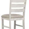 Skempton Modern Farmhouse Dining Room Chair, 2 Count, Whitewash