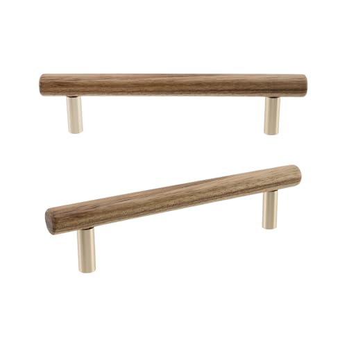 10Pcs Wood Drawer Pulls,5 inch Hole Center Pull Handles Wood,Wooden Handles for Dresser Drawers,Cabinets,Kitchen,Wardrobe