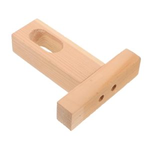 Wooden Ceiling Mount Closet Rod Holder Sturdy Wood Pole Bracket for Wardrobe and Closet Poles Easy Install with Smooth Surface