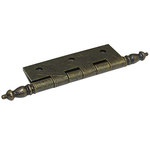 4 PCS Folding Butt Hinges Antique Bronze Hinge Vintage Hardware with Screws for Doors Windows Cabinet Cupboard Wardrobe Wooden