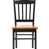 Shaker Chair, Black/Oak, Set of 2