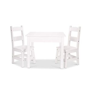 Wooden Table & Chairs - White