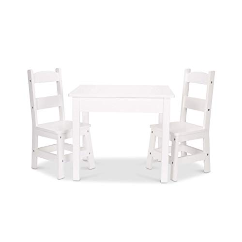Wooden Table & Chairs - White