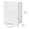 Wooden Baby Doll Closet, Wooden Furniture Armoire Dolls Wardrobe for Baby Doll Clothes Storage, Fit 12-16 Inch Doll Clothes,
