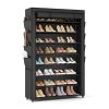 Shoe Rack with Cover, 8 Tier Tall Shoe Organizer Storage for 36-45 Pair Shoes and Boots Large Shoe Storage Shelf Free Standing