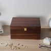 Large Wooden Keepsake Box - Wood Storage Box Decorative Boxes with Lid for Storing Keepsake Memory Gift, 12.5 IN Decorative