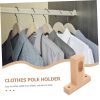 Wooden Ceiling Mount Closet Rod Holder Sturdy Wood Pole Bracket for Wardrobe and Closet Poles Easy Install with Smooth Surface
