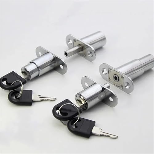 Useful Cam Cylinder Locks 22mm Tongue Door Bolt Latch Wooden Cabinet Wardrobe with Key 1Pcs