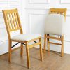 Stakmore Arts and Craft Wooden Folding Chairs with Padded Seats, Set of 2 - No Assembly Foldable Dining Chairs, Steel Folding