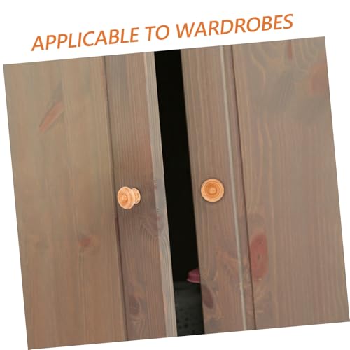12Sets Wooden Drawer Knobs Single Hole Mushroom Cabinet Pulls for Kitchen and Wardrobe Furniture Ergonomic Design for Easy DIY