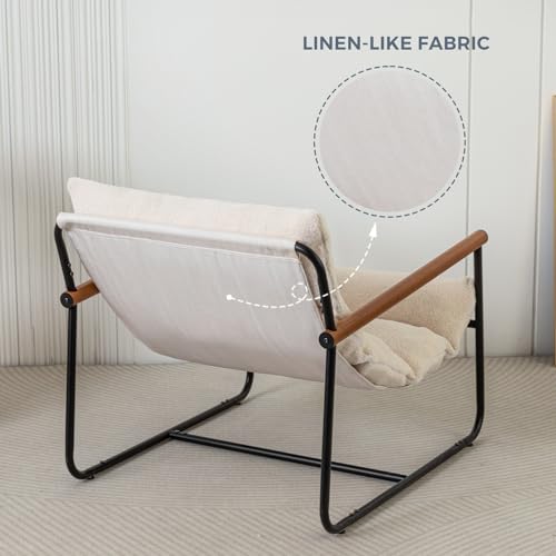 Sherpa Accent Chair, Boucle Arm Chair Living Room Chair, Reading Accent Chair, Mid Century Modern Bedroom Chair,Teddy Armchair