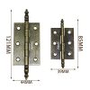 4 PCS Folding Butt Hinges Antique Bronze Hinge Vintage Hardware with Screws for Doors Windows Cabinet Cupboard Wardrobe Wooden