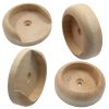 4 Pack Wooden Closet Pole Sockets, 1-3/8" Closet Rod Holders Closet Rod Brackets Closet Pole Socket for Wardrobe Curtain