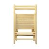 Wooden Folding Chairs 2-Pcs Set - Natural