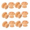 12Sets Wooden Drawer Knobs Single Hole Mushroom Cabinet Pulls for Kitchen and Wardrobe Furniture Ergonomic Design for Easy DIY