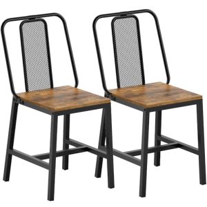 Dining Chairs, Kitchen Chairs Set of 2, Wooden Dining Chairs with Back Support, for Living Room, Dining Room, Kitchen, Rustic