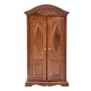 Dollhouse Wooden Wardrobe, 1:12 Scale Mini Vintage Wooden Double Door Closet Wardrobe Dolls House Accessory Dollhouse