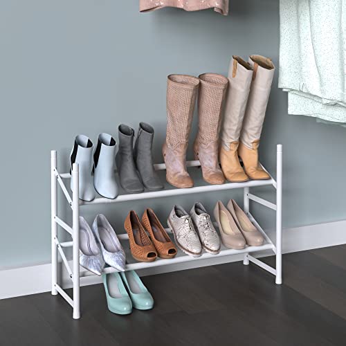 8111 Stack and Expand Shoe Rack, White