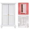 Miniature White Wooden Wardrobe Mini Dollhouse Accessories Miniature Furniture Doll Furniture Closet Tiny Furniture Clothes