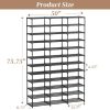 Shoe Rack Large Capacity 72 Pairs Tall Shoe Shelf, 3 Row 12 Tiers Sturdy Metal Shoe Organizer for Entryway, Closet, Bedroom,