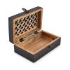 Mango Wood Decorative Wooden Box with Hinged Lid Ideal for Keepsakes, Trinkets, Jewelry and Other Stash (8" x 5" x 3")